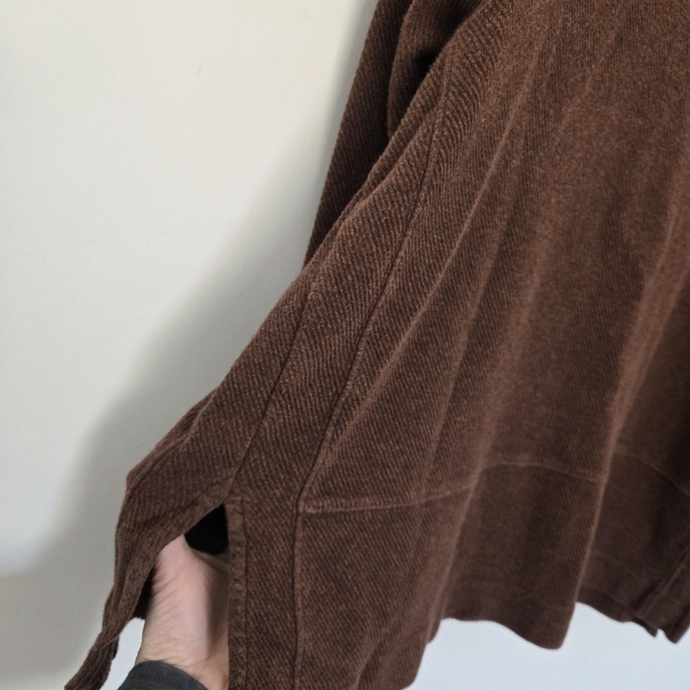 Poetry Brown Cotton Mock Neck Knit Tunic Minimalist Normcore | size 12 - Picture 6 of 6